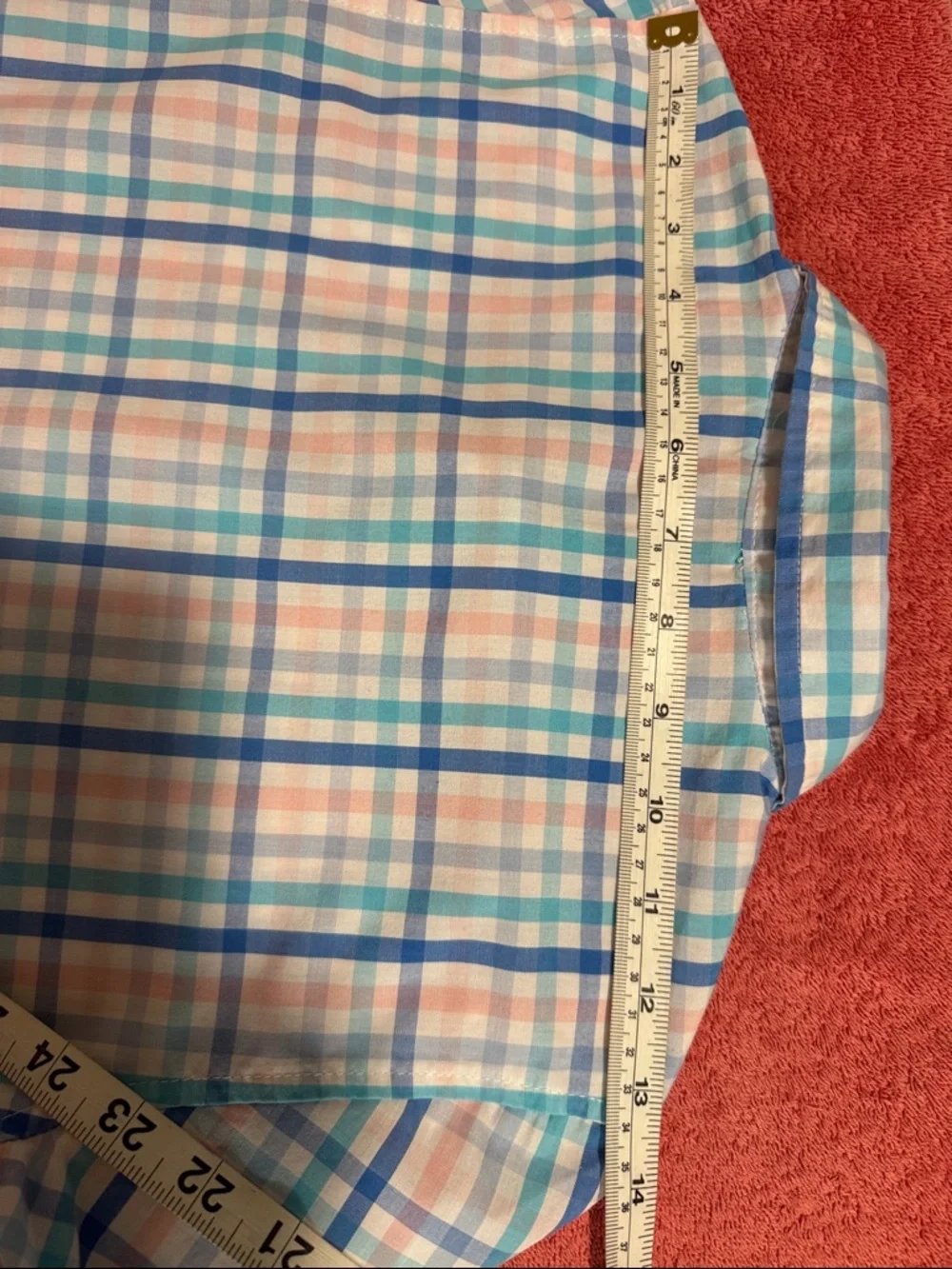 Nautica Boys Plaid Button-Down Shirt in Blue & Pink - Picture 5 of 10